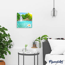 Laden Sie das Bild in den Galerie-Viewer, Diamond Painting | Diamond Painting - Lagoon and Waterfall | Diamond Painting Landscapes landscapes | FiguredArt