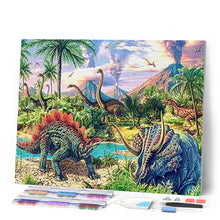 Laden Sie das Bild in den Galerie-Viewer, Diamond Painting | Diamond Painting - Dinosaurs and landscape | animals Diamond Painting Animals dinosaurs | FiguredArt