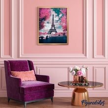 Laden Sie das Bild in den Galerie-Viewer, Diamond Painting | Diamond Painting - Eiffel Tower and Flowers | cities Diamond Painting Cities Diamond Painting Romance flowers romance |