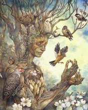 Laden Sie das Bild in den Galerie-Viewer, Diamond Painting, Frau im Baum
