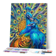 Laden Sie das Bild in den Galerie-Viewer, Diamond Painting | Diamond Painting - Couple of Peacocks | animals Diamond Painting Animals peacocks | FiguredArt