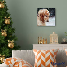 Laden Sie das Bild in den Galerie-Viewer, Diamond Painting | Diamond Painting - Dog in the Snow | animals Diamond Painting Animals dogs winter | FiguredArt