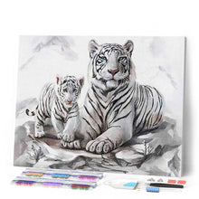 Laden Sie das Bild in den Galerie-Viewer, Diamond Painting | Diamond Painting - Tigers in the Snow | animals Diamond Painting Animals tigers winter | FiguredArt