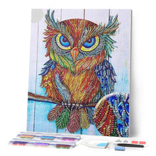 Laden Sie das Bild in den Galerie-Viewer, Diamond Painting | Diamond Painting - Owl and Rhinestones | animals Diamond Painting Animals owls | FiguredArt