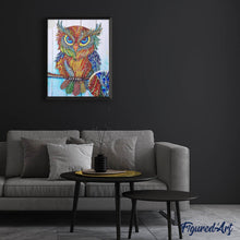 Laden Sie das Bild in den Galerie-Viewer, Diamond Painting | Diamond Painting - Owl and Rhinestones | animals Diamond Painting Animals owls | FiguredArt