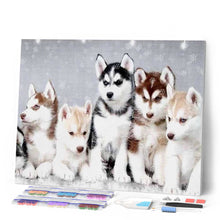 Laden Sie das Bild in den Galerie-Viewer, Diamond Painting | Diamond Painting - Little Wolves | animals Diamond Painting Animals rabbits wolves | FiguredArt