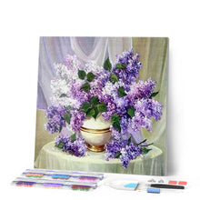 Laden Sie das Bild in den Galerie-Viewer, Diamond Painting | Diamond Painting - Vase of Purple Flowers | Diamond Painting Flowers flowers | FiguredArt