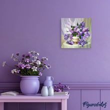Laden Sie das Bild in den Galerie-Viewer, Diamond Painting | Diamond Painting - Vase of Purple Flowers | Diamond Painting Flowers flowers | FiguredArt