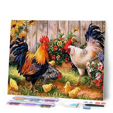Laden Sie das Bild in den Galerie-Viewer, Diamond Painting | Diamond Painting - Roosters farm | animals Diamond Painting Animals | FiguredArt