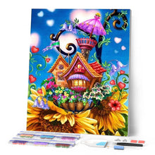 Laden Sie das Bild in den Galerie-Viewer, Diamond Painting | Diamond Painting - Castle on Sunflowers | castles Diamond Painting Flowers flowers | FiguredArt