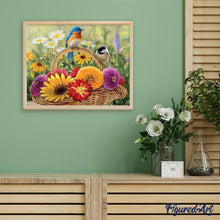 Laden Sie das Bild in den Galerie-Viewer, Diamond Painting | Diamond Painting - Flowers and Birds on the basket | animals Diamond Painting Animals | FiguredArt