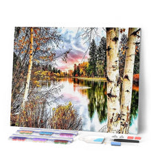 Laden Sie das Bild in den Galerie-Viewer, Diamond Painting | Diamond Painting - Birch trees and Lake | Diamond Painting Landscapes landscapes | FiguredArt