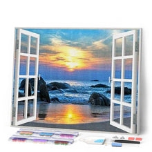 Laden Sie das Bild in den Galerie-Viewer, Diamond Painting | Diamond Painting - Sea View Window | Diamond Painting Landscapes landscapes | FiguredArt