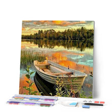 Laden Sie das Bild in den Galerie-Viewer, Diamond Painting | Diamond Painting - Boat on Lake | Diamond Painting Ships ships | FiguredArt