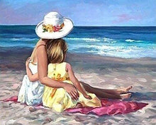 Laden Sie das Bild in den Galerie-Viewer, Diamond Painting, Familie auf dem Strand