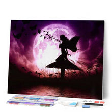 Laden Sie das Bild in den Galerie-Viewer, Diamond Painting | Diamond Painting - Fairy and Full Moon | Diamond Painting Romance romance | FiguredArt