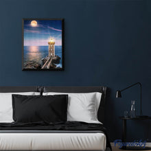 Laden Sie das Bild in den Galerie-Viewer, Diamond Painting | Diamond Painting - Lighthouse and Full Moon | Diamond Painting Landscapes landscapes | FiguredArt