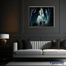 Laden Sie das Bild in den Galerie-Viewer, Diamond Painting | Diamond Painting - Unicorn in the dark | animals Diamond Painting Animals unicorns | FiguredArt
