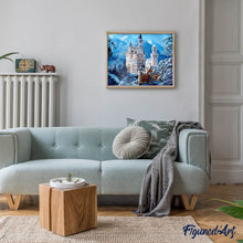 Laden Sie das Bild in den Galerie-Viewer, Diamond Painting | Diamond Painting - Castle in Snowy Mountain | castles Diamond Painting Landscapes landscapes mountains | FiguredArt