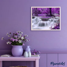 Laden Sie das Bild in den Galerie-Viewer, Diamond Painting | Diamond Painting - Purple Waterfall | Diamond Painting Landscapes landscapes | FiguredArt