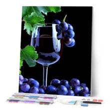 Laden Sie das Bild in den Galerie-Viewer, Diamond Painting | Diamond Painting - Bunch of grapes and wine | Diamond Painting kitchen kitchen | FiguredArt