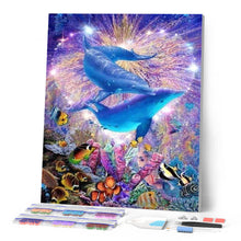 Laden Sie das Bild in den Galerie-Viewer, Diamond Painting | Diamond Painting - Dolphins | animals Diamond Painting Animals dolphins | FiguredArt