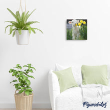Laden Sie das Bild in den Galerie-Viewer, Diamond Painting | Diamond Painting - Sheep and Flowers | animals Diamond Painting Animals flowers | FiguredArt