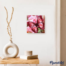Laden Sie das Bild in den Galerie-Viewer, Diamond Painting | Diamond Painting - Butterfly and Rose | animals butterflies Diamond Painting Animals Diamond Painting Flowers flowers |