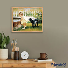 Laden Sie das Bild in den Galerie-Viewer, Diamond Painting | Diamond Painting - Little Girl and Dog | animals Diamond Painting Animals dogs | FiguredArt
