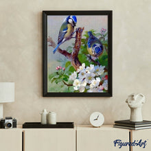 Laden Sie das Bild in den Galerie-Viewer, Diamond Painting | Diamond Painting - Tits on branch | Diamond Painting Flowers flowers | FiguredArt