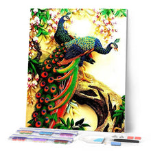 Laden Sie das Bild in den Galerie-Viewer, Diamond Painting | Diamond Painting - Peacocks on branches | Diamond Painting Flowers flowers peacocks | FiguredArt