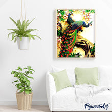 Laden Sie das Bild in den Galerie-Viewer, Diamond Painting | Diamond Painting - Peacocks on branches | Diamond Painting Flowers flowers peacocks | FiguredArt