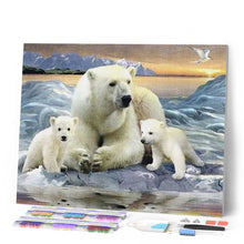 Laden Sie das Bild in den Galerie-Viewer, Diamond Painting | Diamond Painting - Polar Bears | animals bear Diamond Painting Animals | FiguredArt