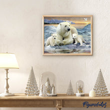 Laden Sie das Bild in den Galerie-Viewer, Diamond Painting | Diamond Painting - Polar Bears | animals bear Diamond Painting Animals | FiguredArt