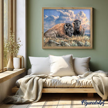 Laden Sie das Bild in den Galerie-Viewer, Diamond Painting | Diamond Painting - Bison | animals bisons and yaks Diamond Painting Animals | FiguredArt