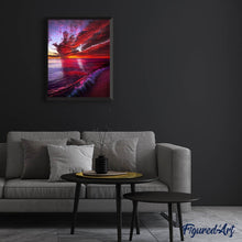 Laden Sie das Bild in den Galerie-Viewer, Diamond Painting | Diamond Painting - Wave and Red Sky | Diamond Painting Landscapes landscapes | FiguredArt