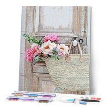 Laden Sie das Bild in den Galerie-Viewer, Diamond Painting | Diamond Painting - Bag and flowers | Diamond Painting Flowers flowers | FiguredArt