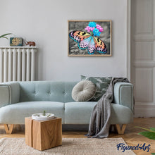 Laden Sie das Bild in den Galerie-Viewer, Diamond Painting | Diamond Painting - Butterfly gathering pollen | animals butterflies Diamond Painting Animals | FiguredArt