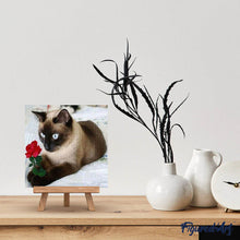 Laden Sie das Bild in den Galerie-Viewer, Diamond Painting | Diamond Painting - Romantic Cat | animals cats Diamond Painting Animals romance | FiguredArt