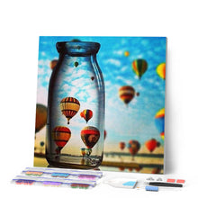 Laden Sie das Bild in den Galerie-Viewer, Diamond Painting | Diamond Painting - Hot Air Balloon and Vase | Diamond Painting Landscapes landscapes | FiguredArt