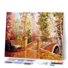 Laden Sie das Bild in den Galerie-Viewer, Diamond Painting | Diamond Painting - Bridge during Fall | Diamond Painting Romance romance | FiguredArt