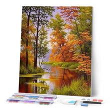 Laden Sie das Bild in den Galerie-Viewer, Diamond Painting | Diamond Painting - Lake in Autumn | Diamond Painting Landscapes landscapes | FiguredArt
