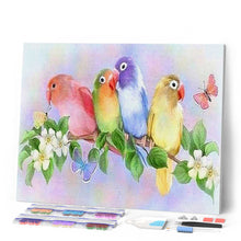 Laden Sie das Bild in den Galerie-Viewer, Diamond Painting | Diamond Painting - Small Parakeets | animals Diamond Painting Animals | FiguredArt