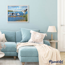 Laden Sie das Bild in den Galerie-Viewer, Diamond Painting | Diamond Painting - Birds on the Lake | animals birds Diamond Painting Animals | FiguredArt