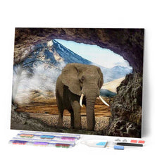 Laden Sie das Bild in den Galerie-Viewer, Diamond Painting | Diamond Painting - Elephant View | animals Diamond Painting Animals elephants | FiguredArt