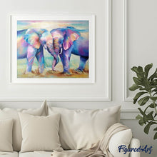 Laden Sie das Bild in den Galerie-Viewer, Diamond Painting | Diamond Painting - Elephants Love | animals Diamond Painting Animals elephants | FiguredArt