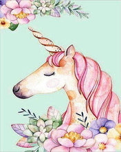 Laden Sie das Bild in den Galerie-Viewer, Diamond Painting – Einhorn – 40 x 50 cm auf Keilrahmen gespannt | Figured'Art