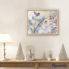 Laden Sie das Bild in den Galerie-Viewer, Diamond Painting | Diamond Painting - White Rabbit in the Snow | animals Diamond Painting Animals rabbits winter | FiguredArt