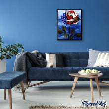 Laden Sie das Bild in den Galerie-Viewer, Diamond Painting | Diamond Painting - Pink American flag | Diamond Painting Flowers flowers | FiguredArt