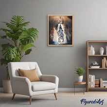 Laden Sie das Bild in den Galerie-Viewer, Diamond Painting | Diamond Painting - Cat Reflection in the City | animals cats cities Diamond Painting Animals | FiguredArt